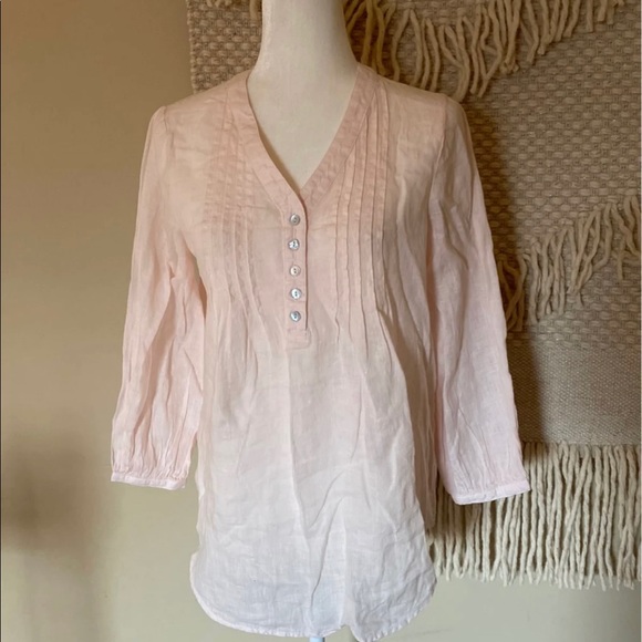 Sigrid Olsen Pink Linen Tunic XS NWT - Picture 2 of 5